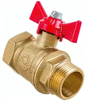 Кран шаровой латунный DeltaPro для ВОДЫ 1/2" ВР/НР бабочка,амер. НИКЕЛИР-Й VALFEX 11Б27фт1М (80/20) цена 