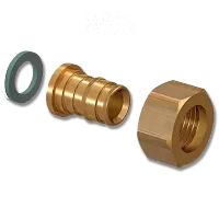 Штуцер с накидной гайкой латунный для труб PE-Xa 16-G1/2"НГ, тип 1 '100Ф цена 