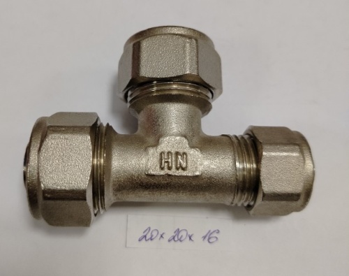Цанговый Тройник редукционный 20х20х16 Henco купить 