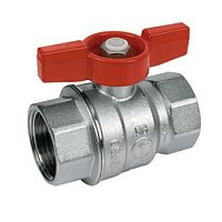 Кран шаровой R851,полнопроходной,1/2",В-В,ручка-бабочка,латунь,хромированный Giacomini цена 