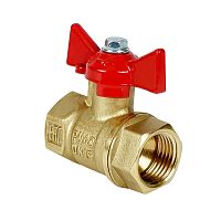 Кран шаровой N/P59 для ВОДЫ   1/2" ВР/ВР ручка-бабочка, латунный НИКЕЛИР-Й VALFEX 11Б27фт1М (96/24) цена 