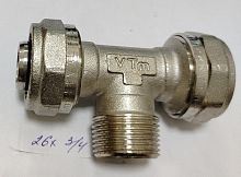 Цанговый Тройник наружная резьба 26*3/4" Валтек цена 